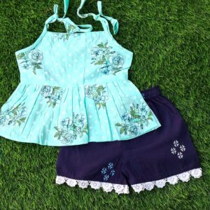 Baby Girls Floral Ruffle Halter Dress T-Shirt Sleeveless